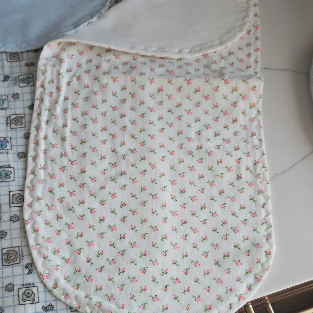 Hand Made Baby Burp Cloth- Various Prints Soft And Washable. Never Used.